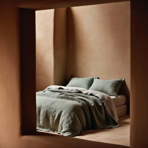 Linen quilt cover - GREEN&NATURAL - dELENZO LINEN FROM EUROPE S.L - plain