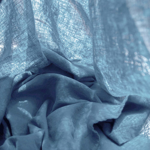 Linen bed sheet - LEAD BLUE TOP - dELENZO LINEN FROM EUROPE S.L - washable / embroidered
