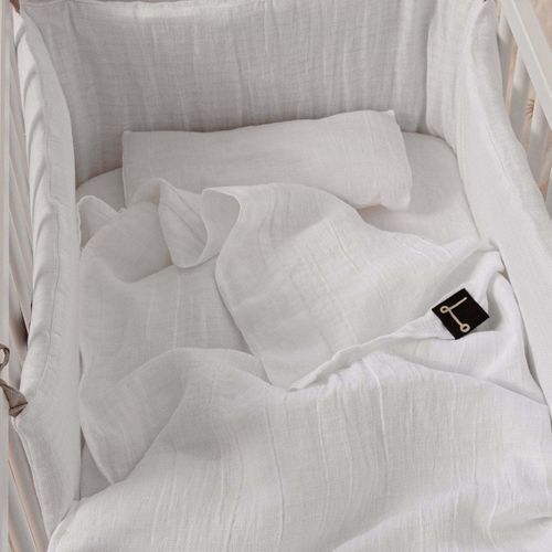 Linen bed sheet - AURORA MINI CRIB - dELENZO LINEN FROM EUROPE S.L - washable / for bassinets / baby
