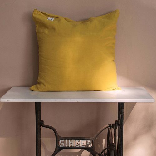 Linen pillow case - MUSTARD - dELENZO LINEN FROM EUROPE S.L