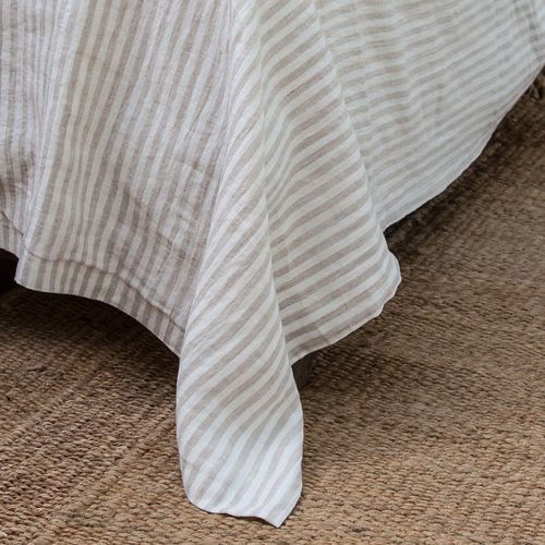 Linen bed sheet - TABARCA - dELENZO LINEN FROM EUROPE S.L - printed / washable