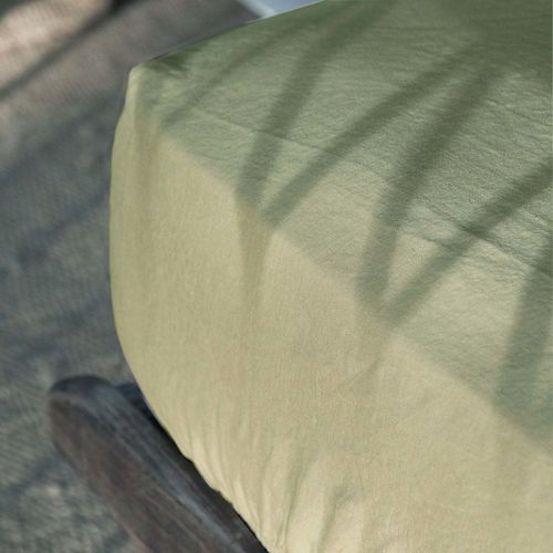 Linen bed sheet - OLIVE GREEN FITTED - dELENZO LINEN FROM EUROPE S.L - washable