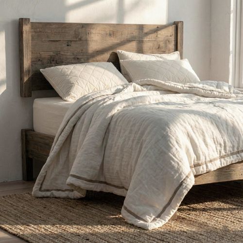 Linen quilt - NORDIC PADDING - dELENZO LINEN FROM EUROPE S.L - Merino wool / dry cleaning