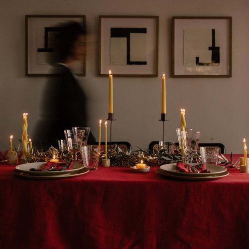 Linen tablecloth - RED TABLECLOTH - dELENZO LINEN FROM EUROPE S.L - for restaurant / for hotel / for special events