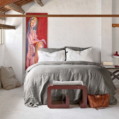 Linen bedding set - STONE - dELENZO LINEN FROM EUROPE S.L