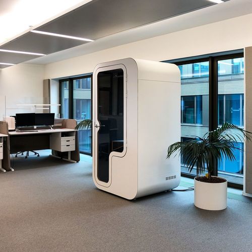 Acoustic office pod - P - Dancoo Acoustic Pods Manufacturing Co.,Ltd. - ergonomic / USB / with integrated LED