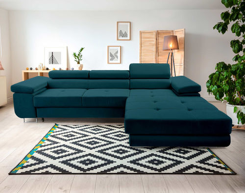 Corner sofa - PABLO : 1417BC - Best Mobilier - bed / contemporary / velvet
