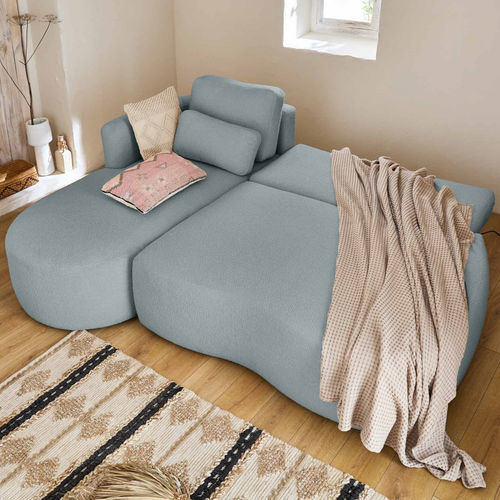Corner sofa - MAHINA : 1552B - Best Mobilier - contemporary / fabric / with armrests