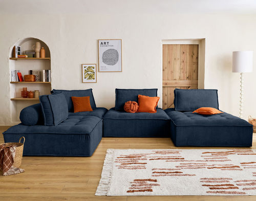 Modular sofa - MARISOL: 1861B - Best Mobilier - contemporary / velvet / cushion