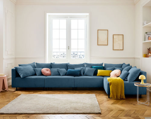 Modular sofa - EDINBURG: 1872B - Best Mobilier - contemporary / velvet / with armrests