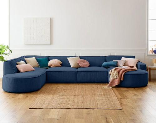 Corner sofa - SPIAGGIA : 1998B - Best Mobilier - contemporary / velvet / with armrests