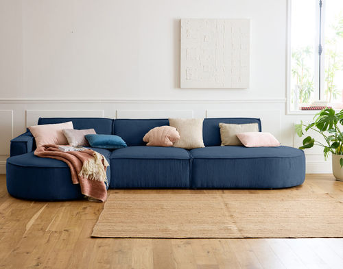 Corner sofa - SPIAGGIA : 2071B - Best Mobilier - contemporary / velvet / with armrests