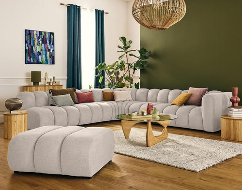 Modular sofa - DEBBIE: 2956BEI - Best Mobilier - contemporary / fabric / with armrests
