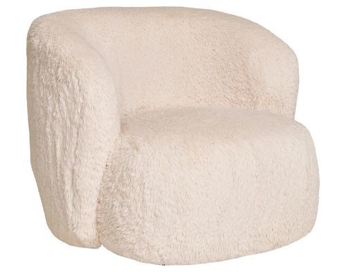 Scandinavian design armchair - MAETO - Best Mobilier - faux fur / polyester / beech