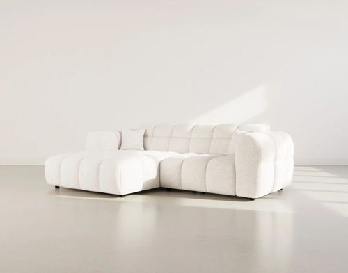 Corner sofa - MINI RAY - Best Mobilier - contemporary / fabric / with removable cushion