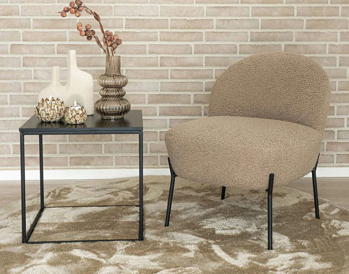 Retro armchair - RENATO - Best Mobilier - fabric / plywood / steel base
