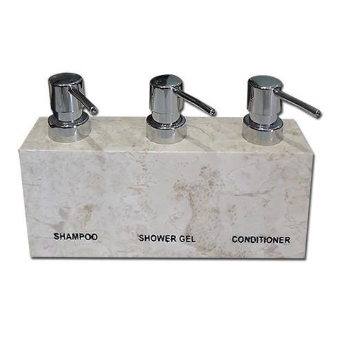 Hotel shower gel dispenser - DISP-2 - Beyond Menus - free-standing / marble / manual