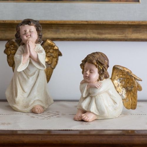 Ceramic sculpture - Angeli  - cestenoli srl - handmade / Made in Italy / free-standing