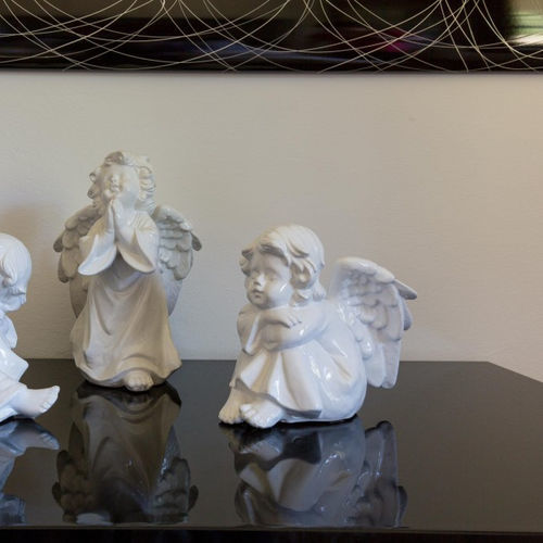 Glazed ceramic sculpture - Angeli  - cestenoli srl - handmade / Made in Italy / free-standing