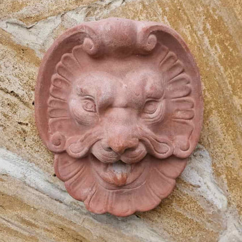 Terracotta sculpture - Maschera Leone - cestenoli srl - outdoor / handmade / wall