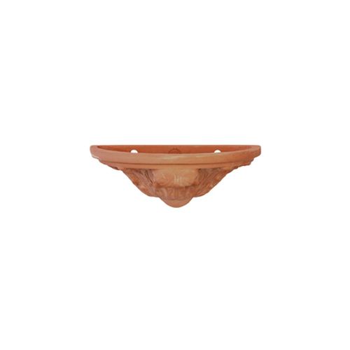Terracotta planter - Tasca con Foglia Acanto - cestenoli srl - curved / handmade / hanging