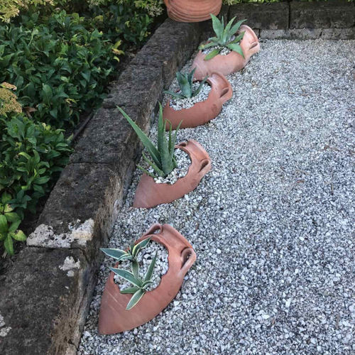 Terracotta planter - Anfora aperta - cestenoli srl - curved / handmade / contemporary