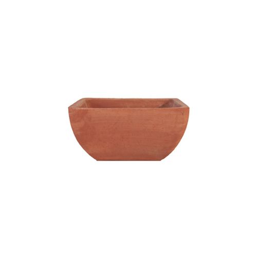 Terracotta planter - Ciotola  - cestenoli srl - square / handmade / contemporary