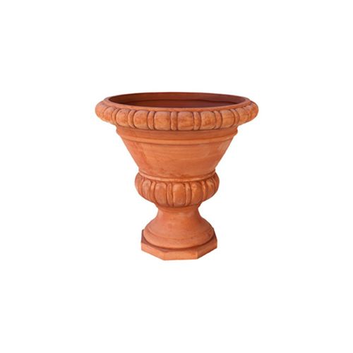 Terracotta plant pot - Calice Baccellato con Base Ottagonale - cestenoli srl - round / home