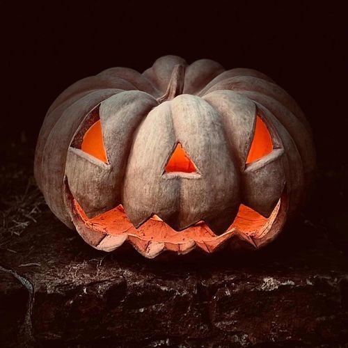 Floor lamp - Zucca di Halloween - cestenoli srl - terracotta / original design / autonomous