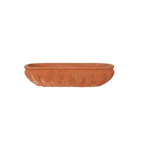 Terracotta planter - Mignon Baccellato - cestenoli srl - oval / handmade / traditional