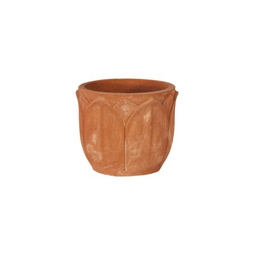 Terracotta flower pot - Fiore di Loto - cestenoli srl - free-standing / round / home