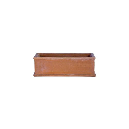 Terracotta planter - Liscia Impruneta - cestenoli srl - rectangular / handmade / traditional