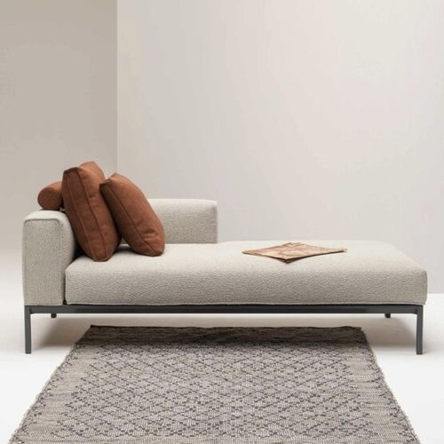 Contemporary daybed - New Platform - WOW ITALY - fabric / aluminum / aluminum base