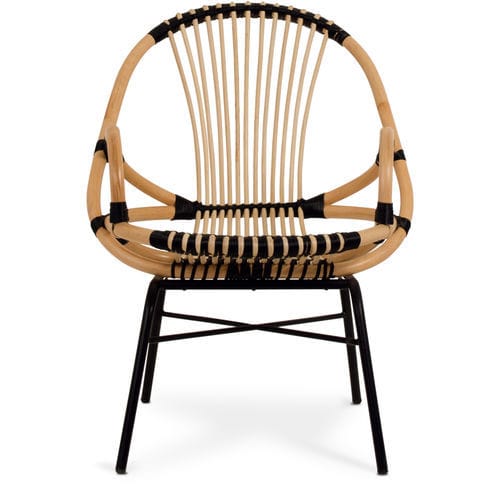 Contemporary armchair - 114022-NAT - BAMBO BLAU - rattan / rattan / stackable