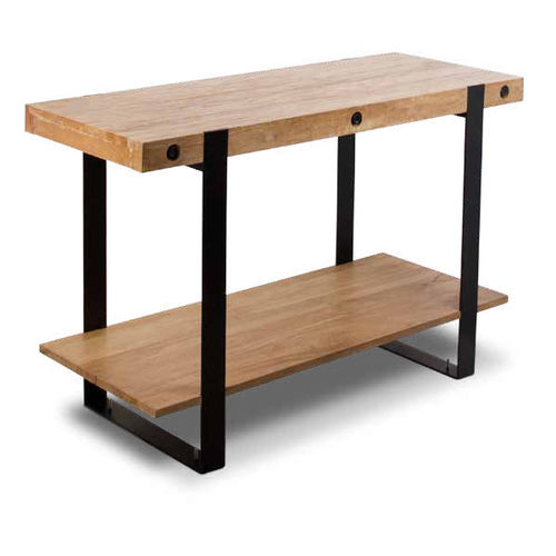 Rustic style sideboard table - 941017-NAT - BAMBO BLAU - wooden / wooden base / rectangular