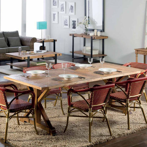 Contemporary dining table - 941005-NAT - BAMBO BLAU - wooden / wooden base / rectangular