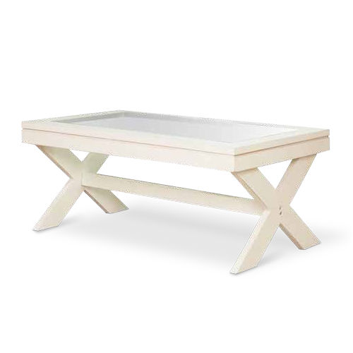 Contemporary coffee table - 930105/110-IVO - BAMBO BLAU - glass / wooden / wooden base