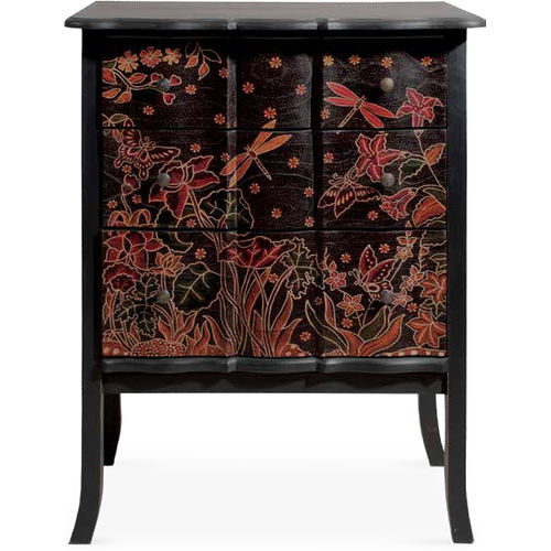 High chest of drawers - 930218-BAS - BAMBO BLAU - traditional / wooden / with drawer
