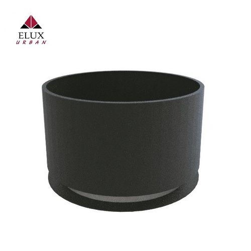 Sheet steel planter - KALIKA 102 - Elux srl - powder-coated steel / stainless steel / round