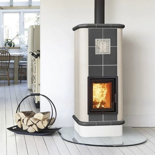 Wood heating stove - QUADRA 5 LEVELS - Cerampiù Srl - 8 kW / floor-mounted / contemporary