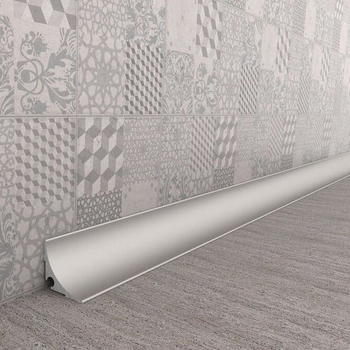 Silver-colored baseboard - R30 - Alu-Stock SA - aluminum / corner / curved