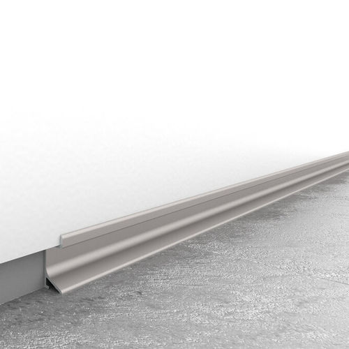 Silver-colored baseboard - PLADEYESO - Alu-Stock SA - aluminum / rectangular / 100% recyclable