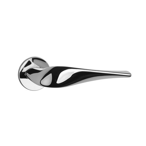 Door handle - PETUNIA R - ENGER - metal / wood / contemporary