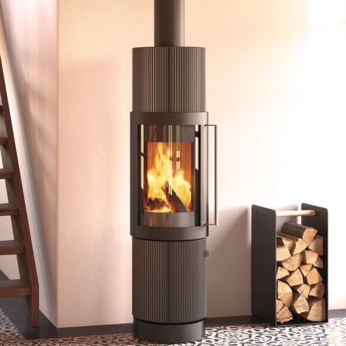 Wood heating stove - ELVAS - HASE Kaminofenbau GmbH - 6 kW / multi-fuel / floor-mounted