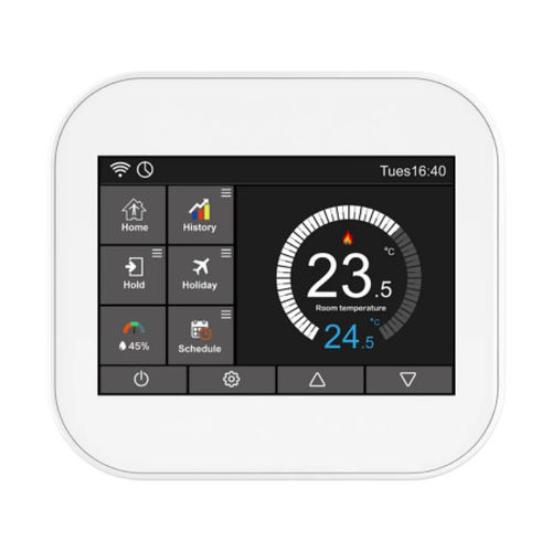 Electronic thermostat - BC207-E - Breeze Controls - programmable / for underfloor heating / recessed wall