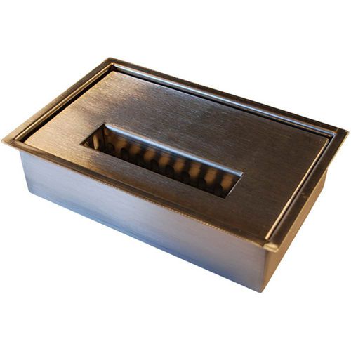 Stainless steel bioethanol burner - Westbo of Sweden AB - rectangular / contemporary / built-in