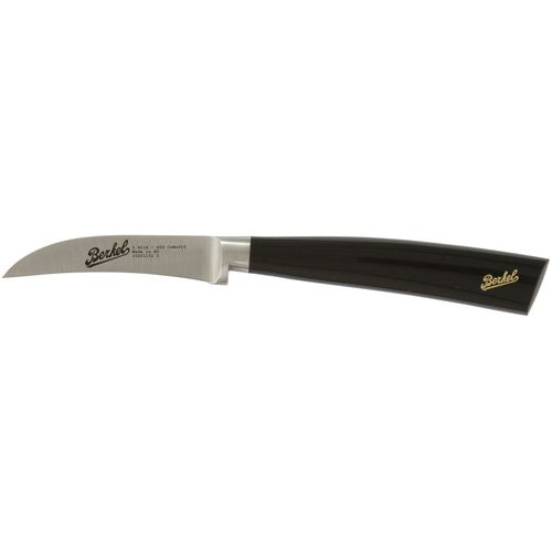 Paring knife with resin handle - ELEGANCE CURVED 7 BLACK - Berkel - with stainless steel blade