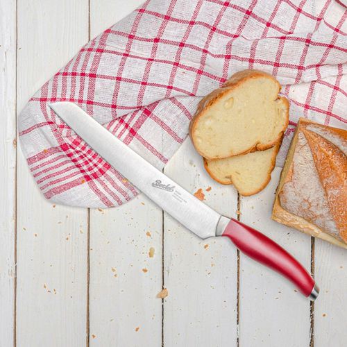 Bread knife with plastic handle - TEKNICA 22 RED - Berkel - with stainless steel blade