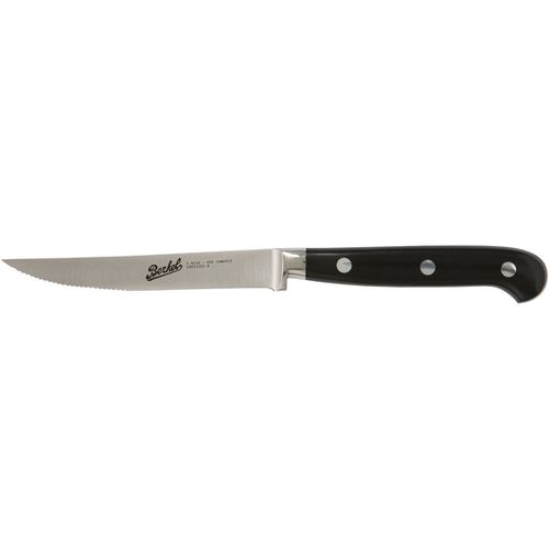 Steak knife with resin handle - ADHOC 11 BLACK SERRATED - Berkel - with stainless steel blade