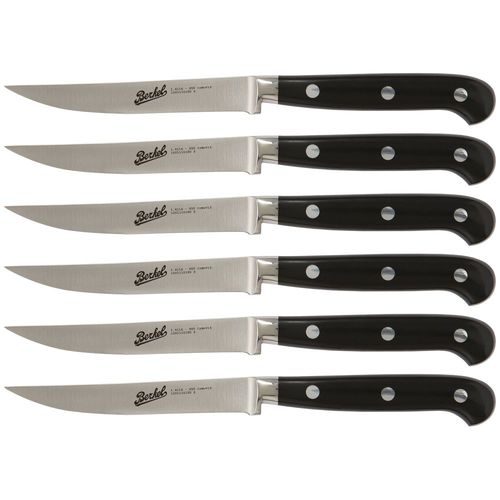 Steak knife with resin handle - ADHOC SET OF 6 PLAIN - Berkel - with stainless steel blade